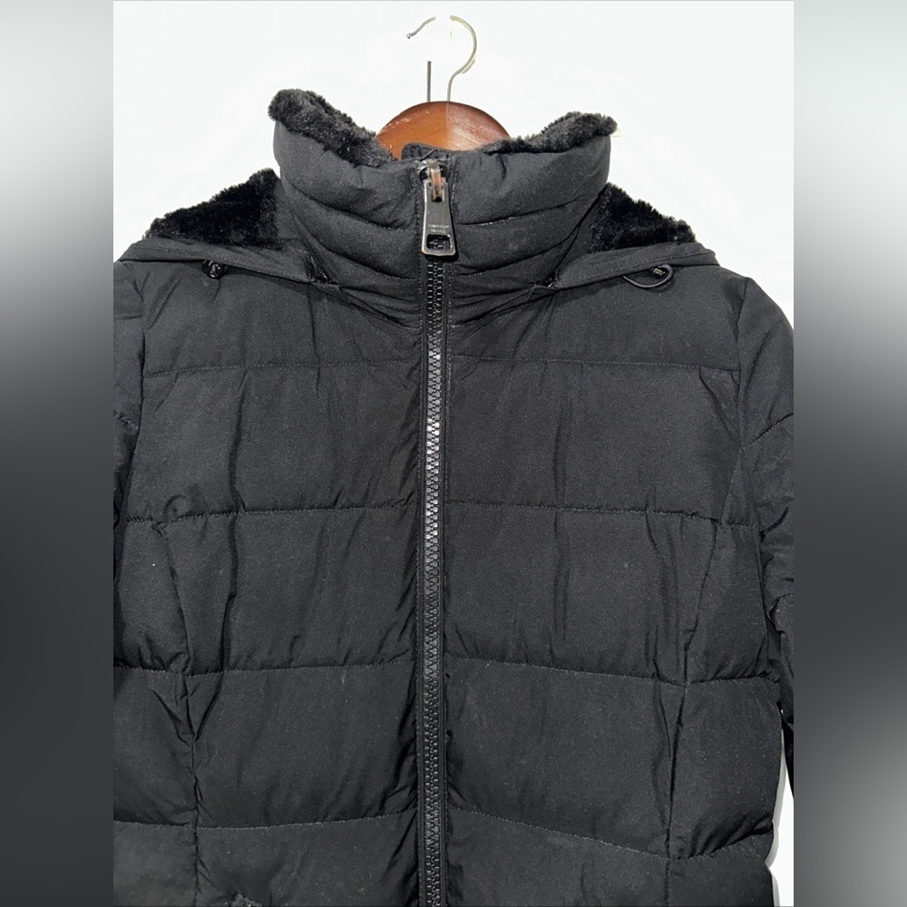 Andrew Marc Stretch Ladies Long Parka Detachable Hood Jacket S - Picture 2 of 8